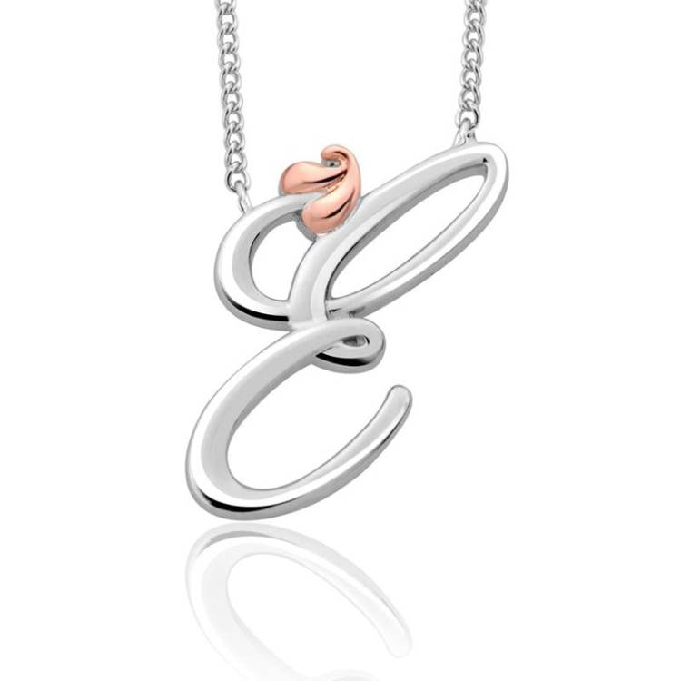 Clogau Tree of Life Sterling Silver Initials Letter E Necklace