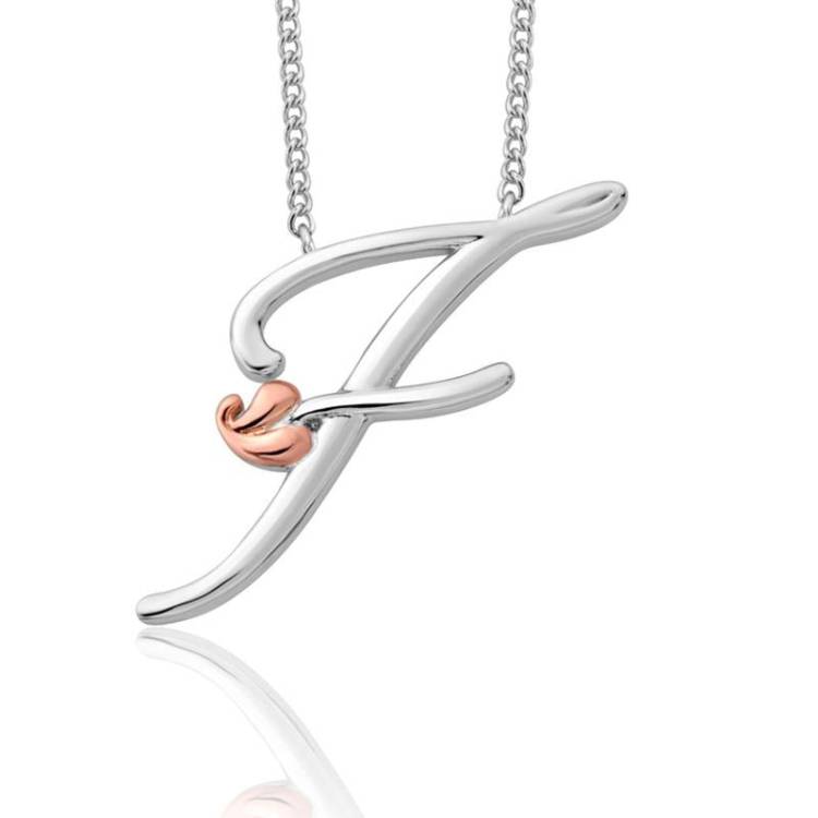 Clogau Tree of Life Sterling Silver Initials Letter F Necklace