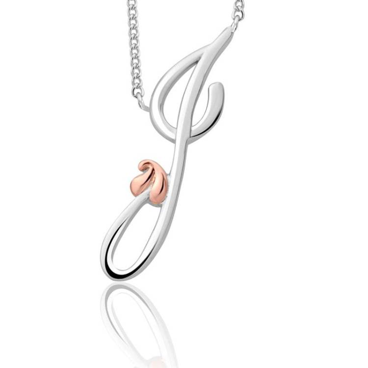Clogau Tree of Life Sterling Silver Initials Letter J Necklace