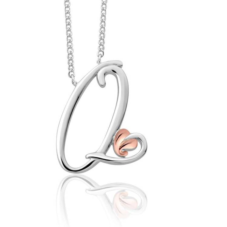 Clogau Tree of Life Sterling Silver Initials Letter Q Necklace