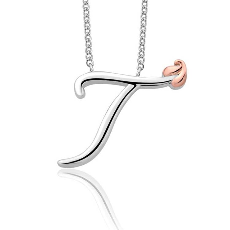 Clogau Tree of Life Sterling Silver Initials Letter T Necklace