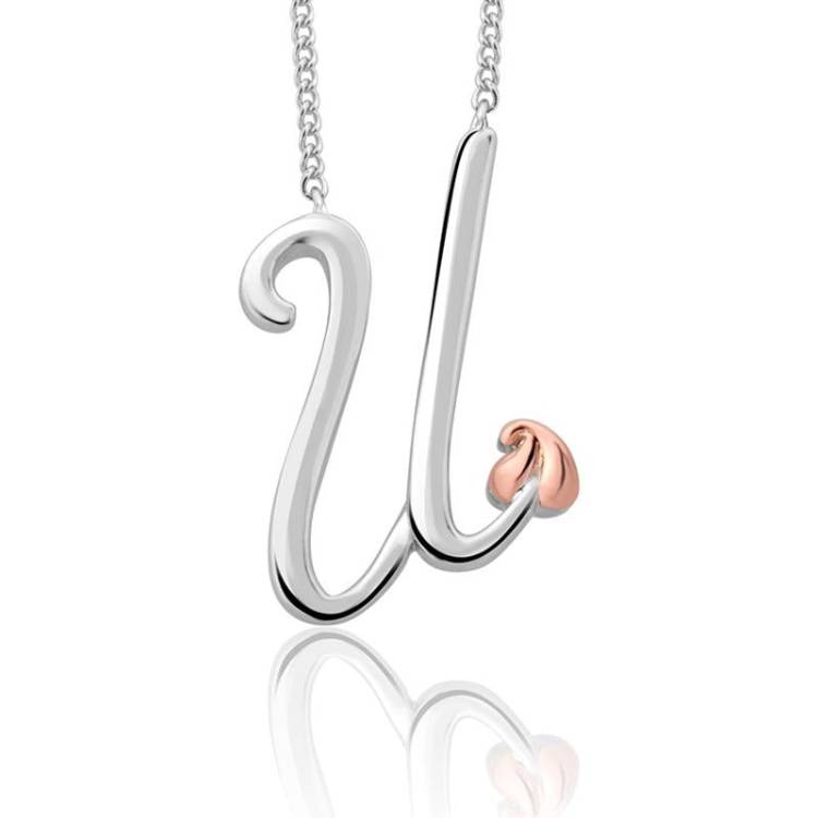 Clogau Tree of Life Sterling Silver Initials Letter U Necklace