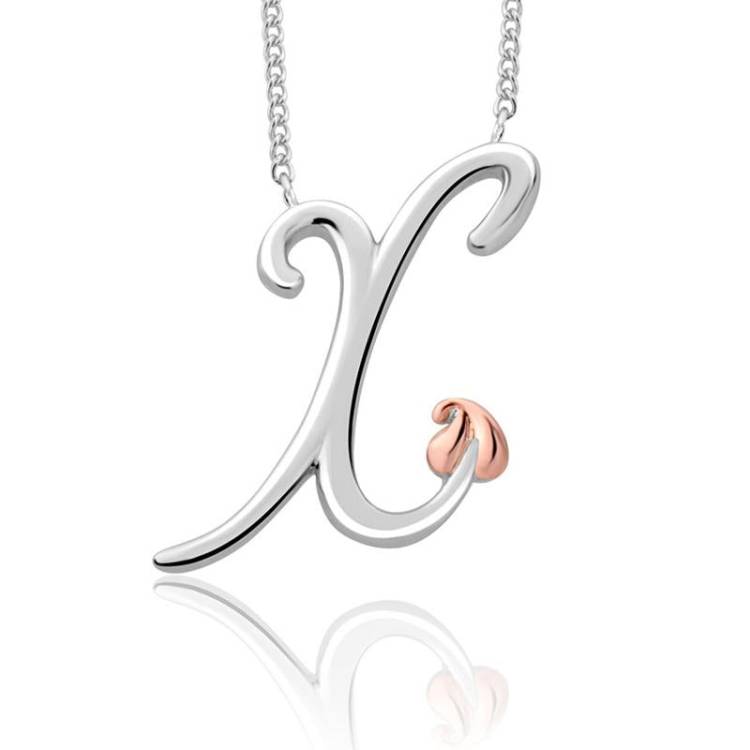 Clogau Tree of Life Sterling Silver Initials Letter X Necklace