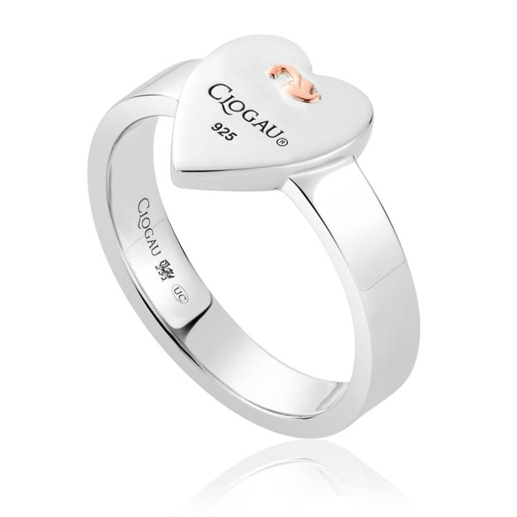 Clogau Tree of Life Sterling Silver Insignia Heart Ring D - P
