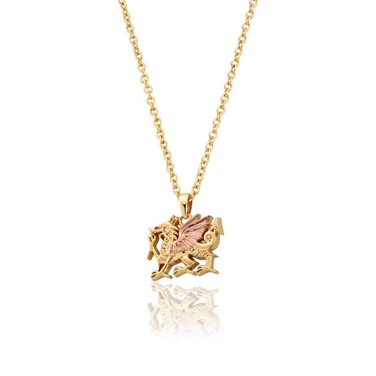 Clogau Welsh Dragon 9ct Gold Pendant - Gold