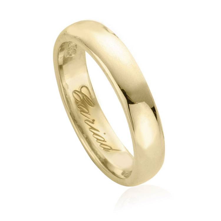 Clogau Windsor 18ct Yellow Gold 4mm Wedding Ring - O