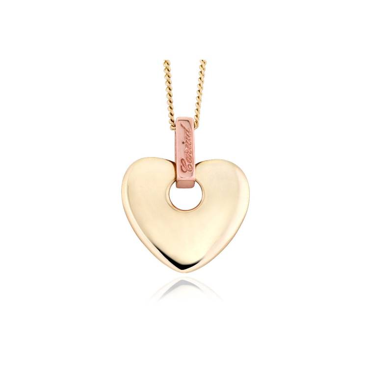 Clogau Cariad Yellow And Rose Gold Diamond Pendant - Silver