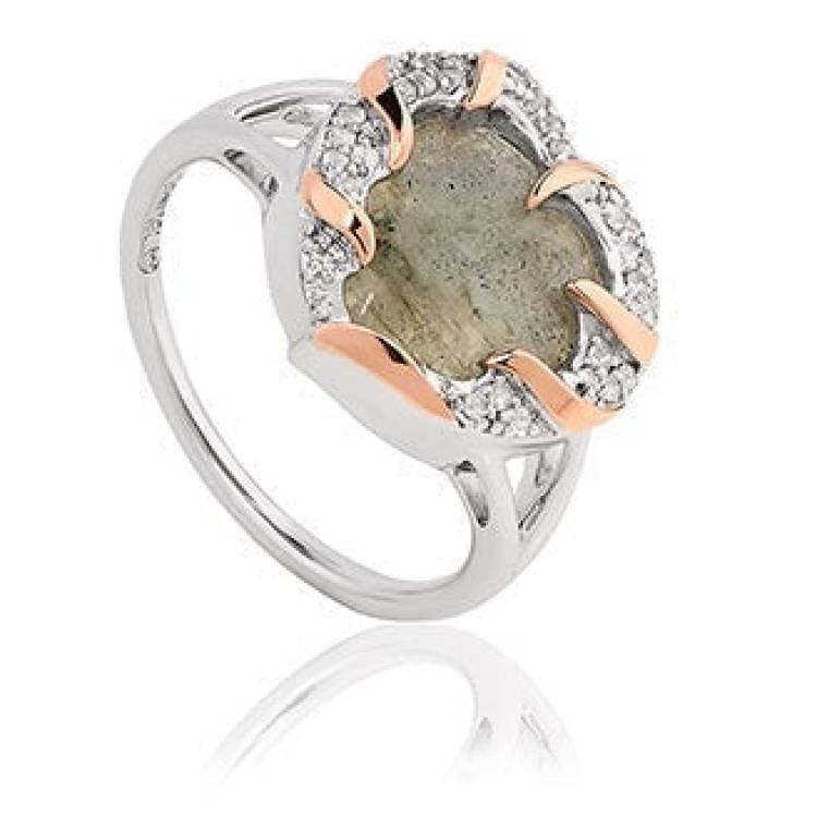 Clogau Dinas Emrys Sterling Silver Labradorite Ring D - Q