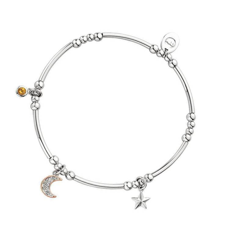 Clogau Out of This World Affinity Sterling Silver Citrine Bracelet D - 16-17.5cm