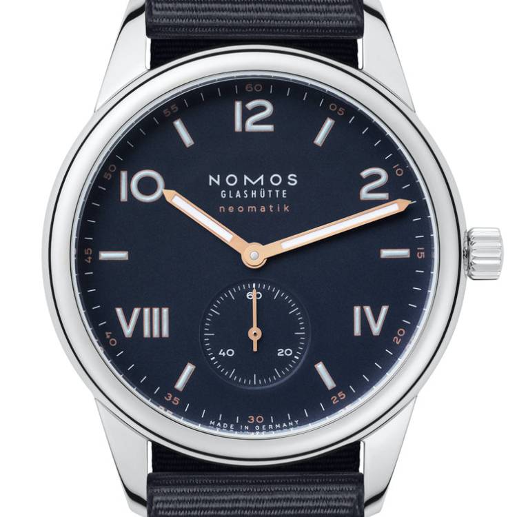 Nomos Glashutte Watch Club Campus Neomatik 39 Midnight Blue Sapphire Crystal - Blue