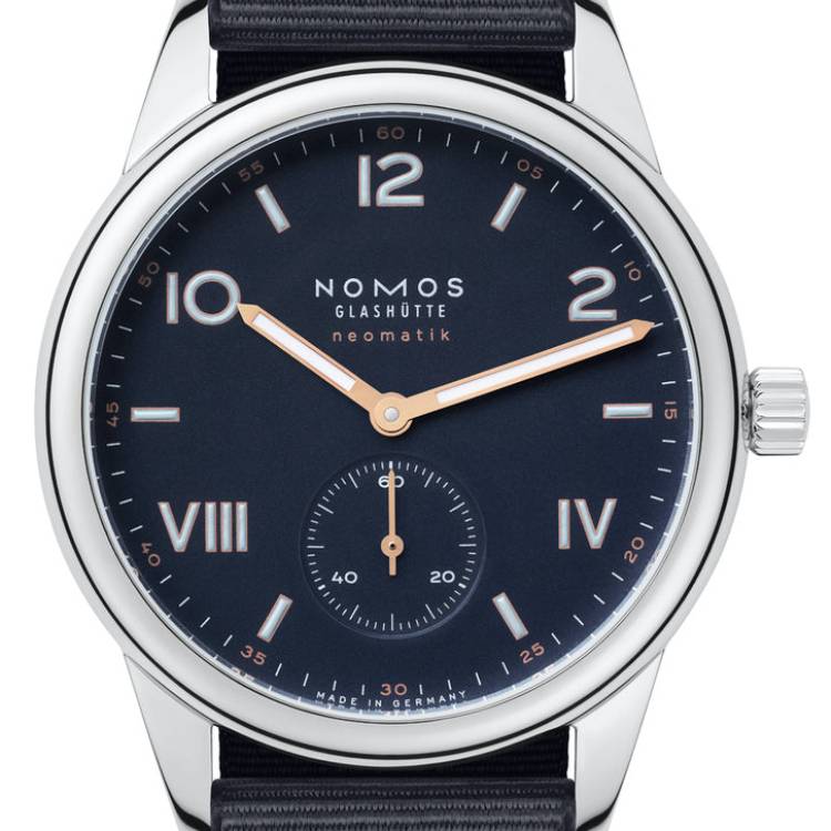 Nomos Glashutte Watch Club Campus Neomatik 39 Midnight Blue Steel Back - Blue