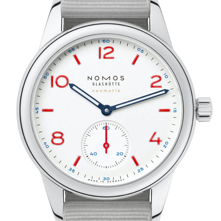 Nomos Glashutte Watch Club Aqua Neomatik Sapphire Crystal - White