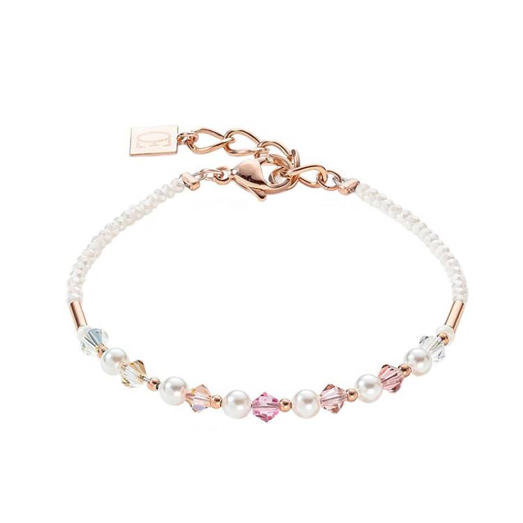 Coeur De Lion Princess Pearls Light Rose Bracelet - Silver