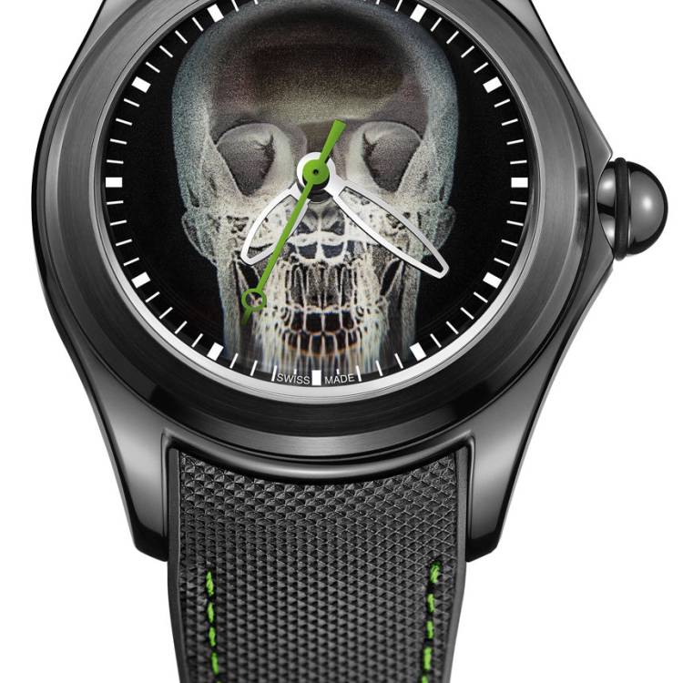 Corum Watch Bubble 47 Skull X-Ray Limited Edition - Black