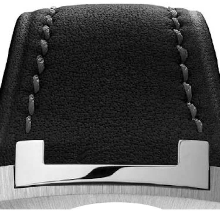 Czapek Strap Antarctique Passage de Drake Leather Black Grey Stitch - Black
