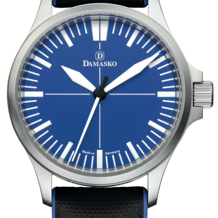 Damasko Watch DK30 Ocean Robby Rubber Pin Buckle - Blue