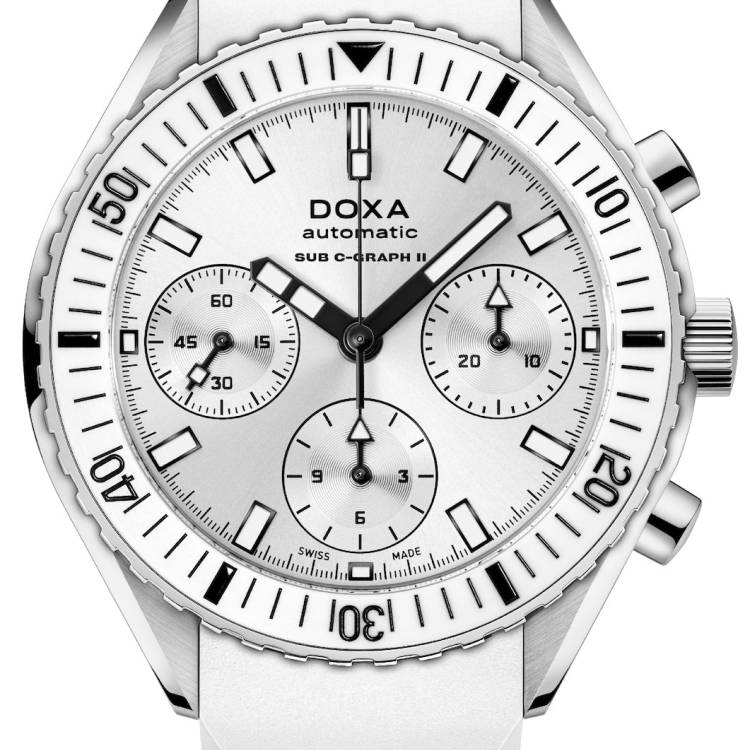 Doxa Watch Sub 200 C-Graph II Whitepearl Rubber