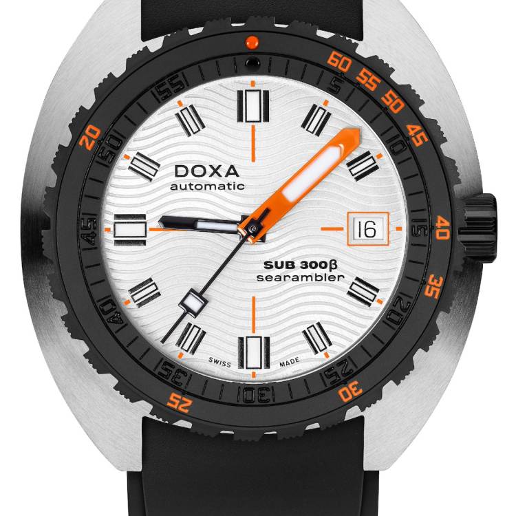 Doxa Watch SUB 300 Beta Ceramic Steel Searambler Rubber Black