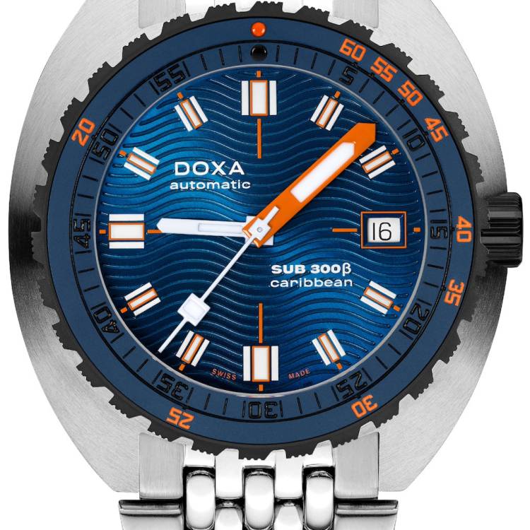 Doxa Watch SUB 300 Beta Ceramic Steel Caribbean Bracelet