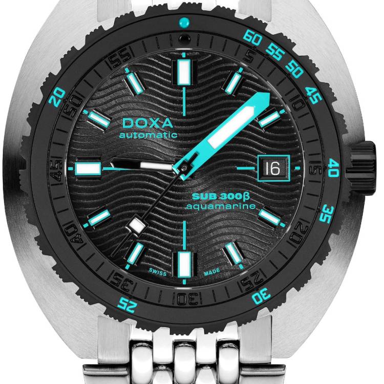 Doxa Watch SUB 300 Beta Ceramic Steel Aquamarine Bracelet