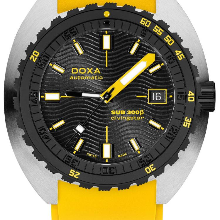 Doxa Watch SUB 300 Beta Ceramic Steel Divingstar Rubber Yellow