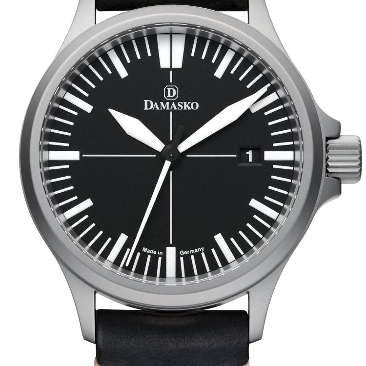 Damasko Watch DS30 Leather Pin - Black