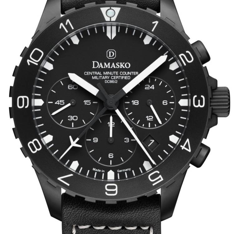 Damasko Watch DC86/2 Black Leather - Black