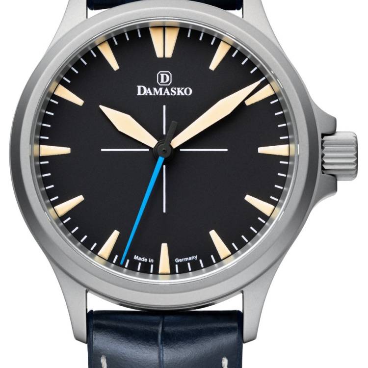 Damasko Watch DK 20 Leather Rubber Blue Max Sport
