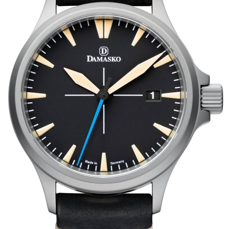 Damasko Watch DK 22 Vintage Leather Black Pin