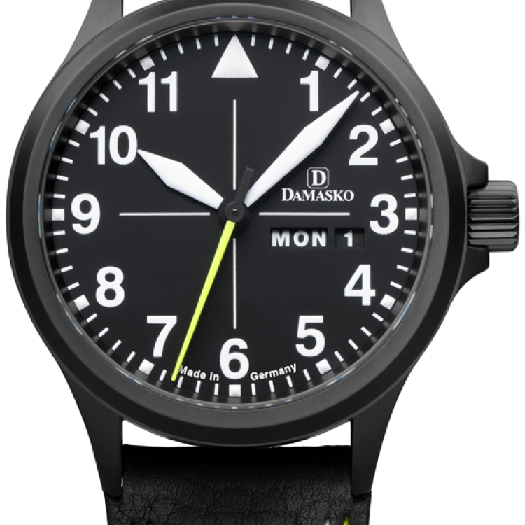 Damasko Watch DK36 Black Leather Pin