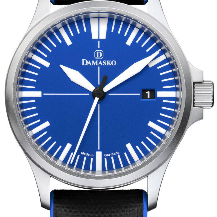 Damasko Watch DS30 Ocean Rubber Pin Buckle - Blue