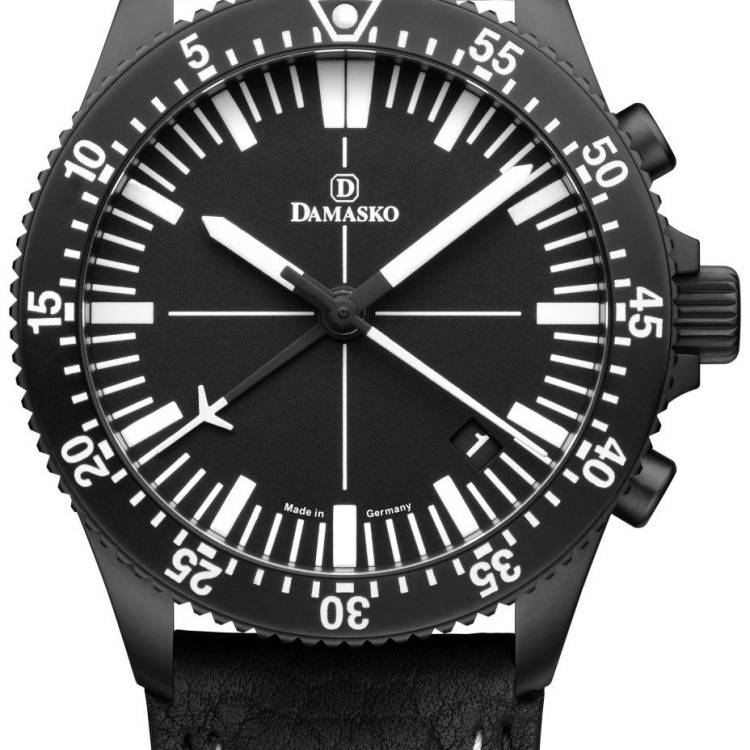 Damasko Watch DC82 Black Leather Pin - Black