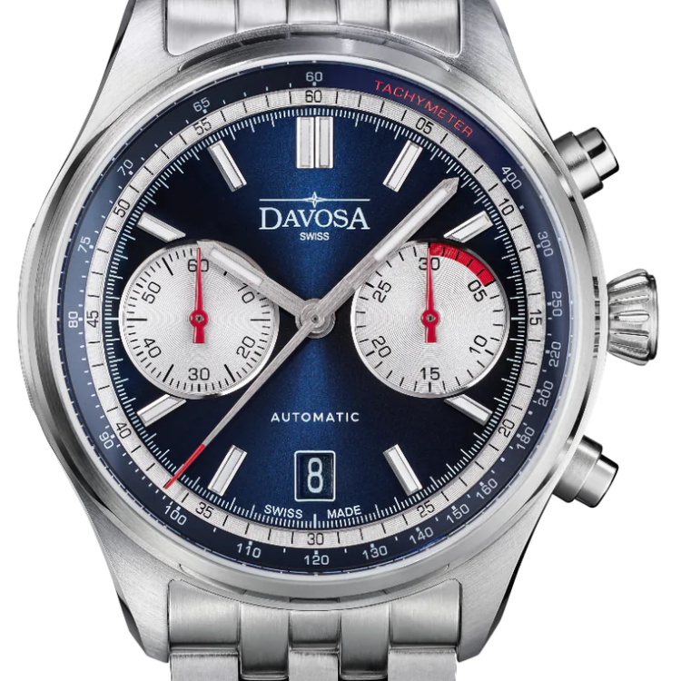 Davosa Watch Newton Pilot Rally Chronograph Blue Bracelet Limited Edition