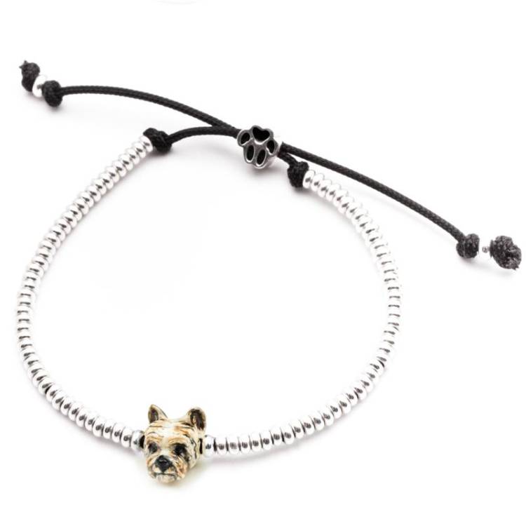 Dog Fever Sterling Silver Enamelled Yorkshire Muzzle Bracelet