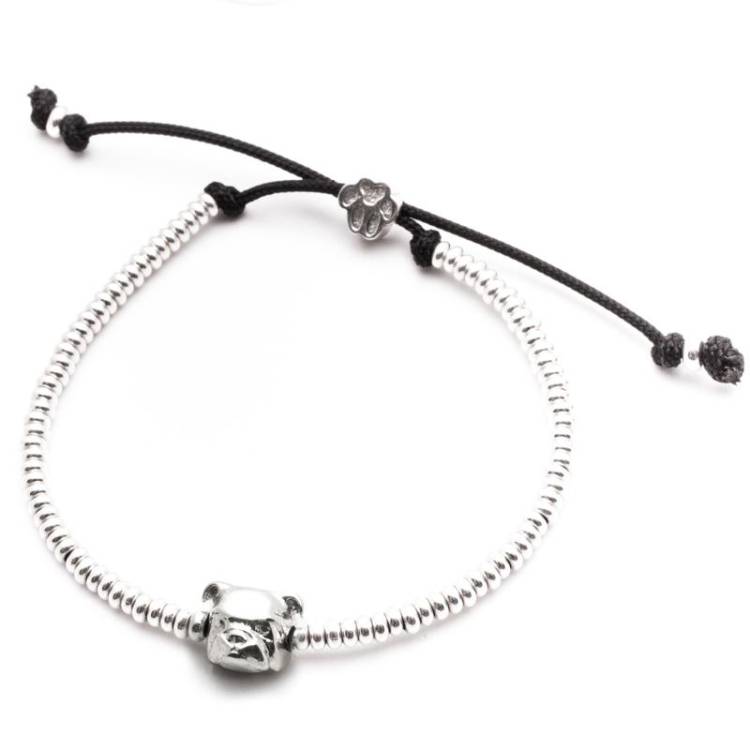Dog Fever Sterling Silver English Bulldog Muzzle Bracelet