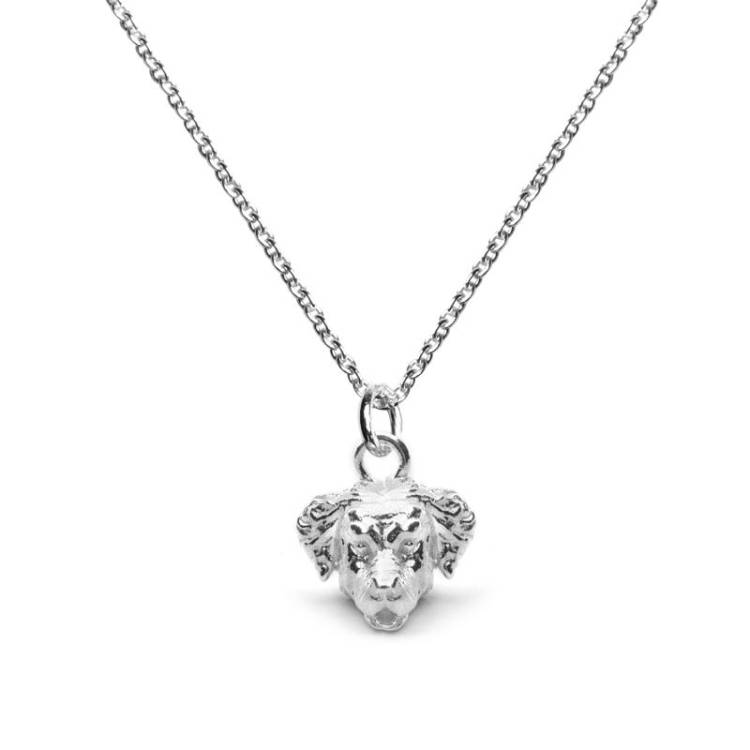 Dog Fever Sterling Silver Golden Retriever Muzzle Necklace