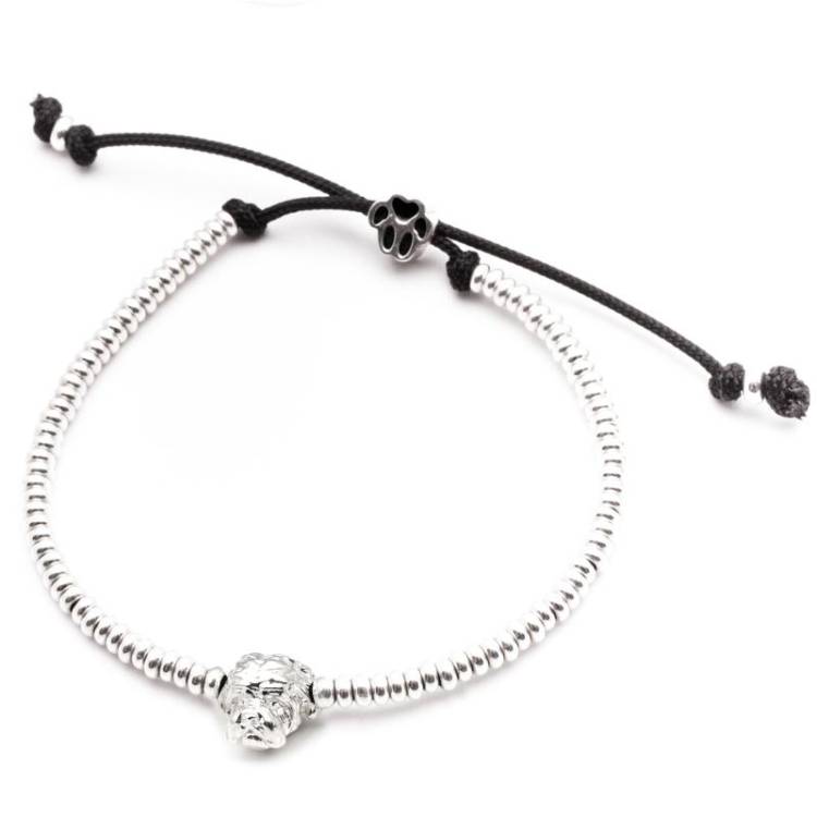 Dog Fever Sterling Silver Maltese Muzzle Bracelet
