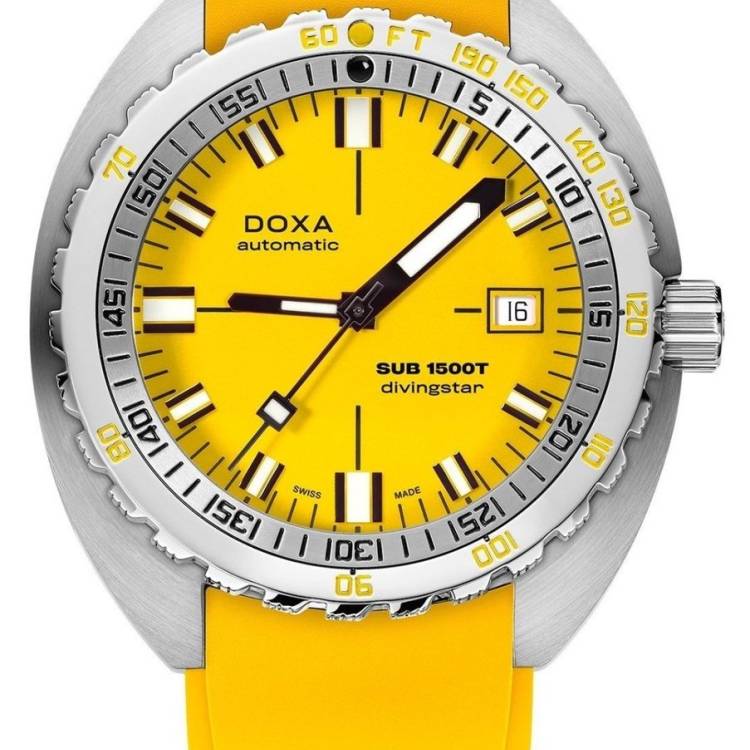 Doxa Watch SUB 1500T Divingstar Rubber - Yellow