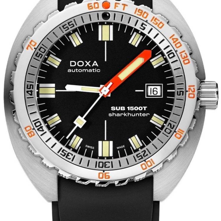Doxa Watch SUB 1500T Sharkhunter Rubber - Black