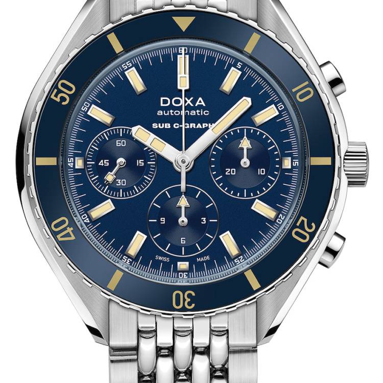 Doxa Watch SUB 200 C-Graph Caribbean Bracelet - Blue