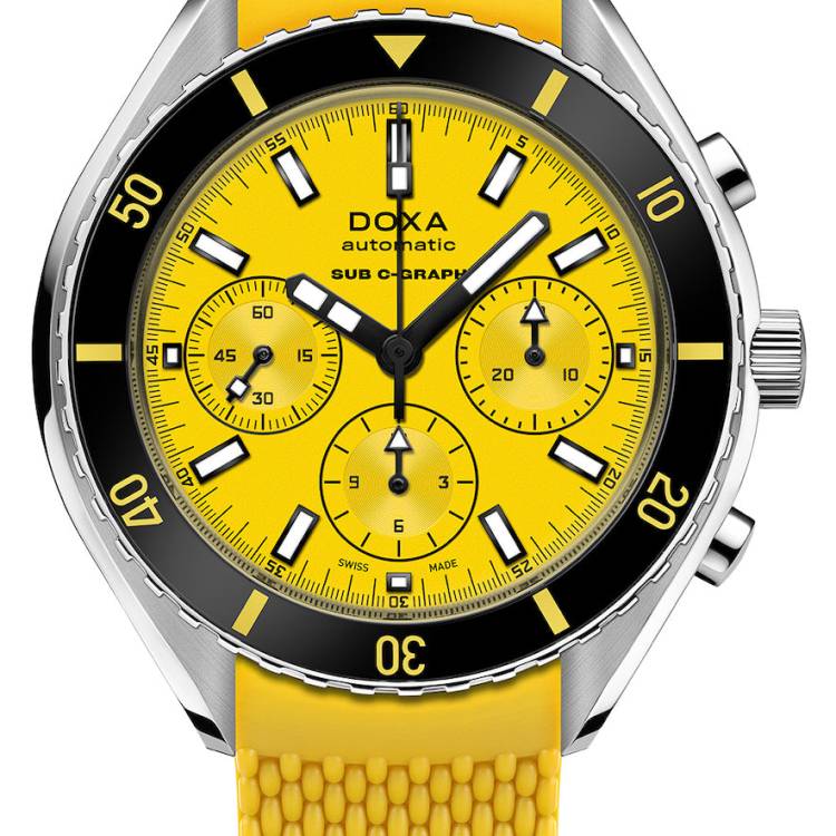 Doxa Watch SUB 200 C-Graph Divingstar Rubber - Yellow