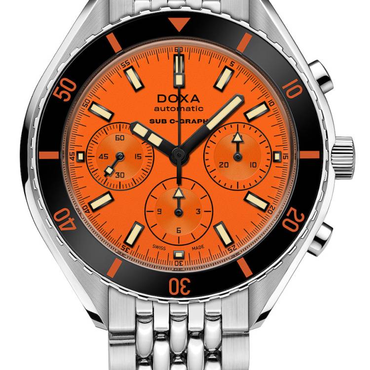 Doxa Watch SUB 200 C-Graph Professional Bracelet - Orange