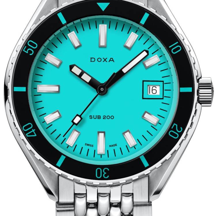 Doxa Watch Sub 200 Aquamarine Bracelet - Blue