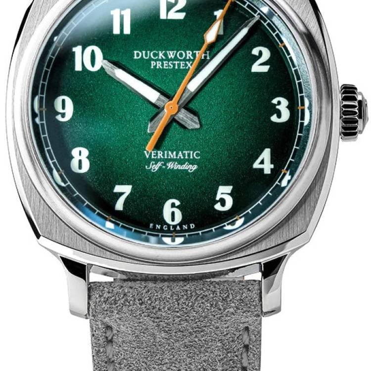 Duckworth Prestex Watch Verimatic Green Fume Grey Suede