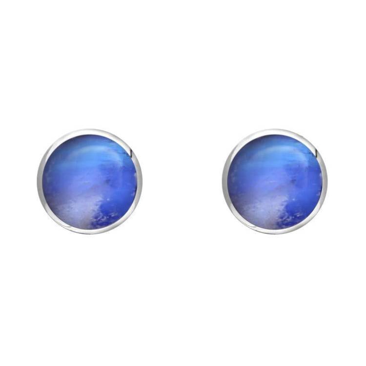 Sterling Silver Moonstone 5mm Classic Small Round Stud Earrings