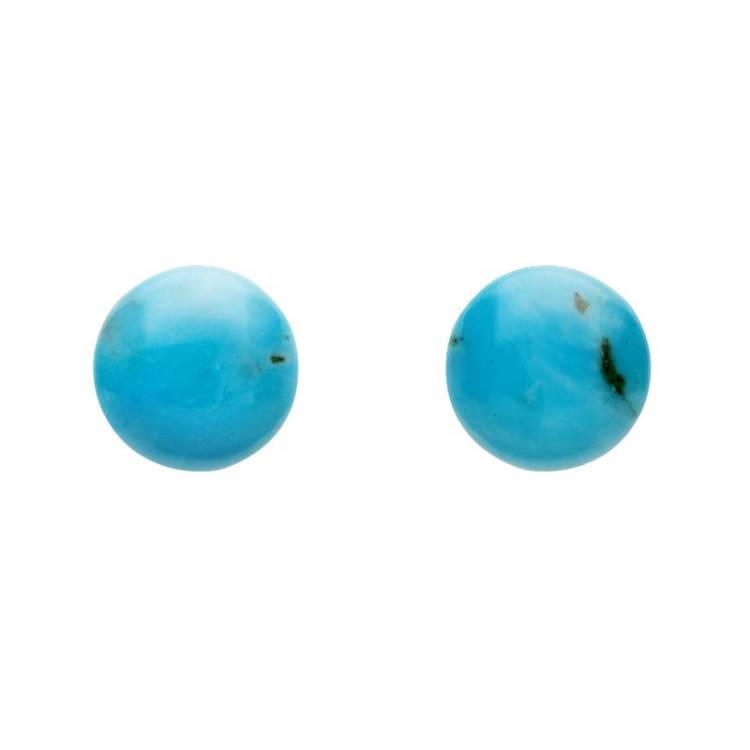 White Gold Turquoise 5mm Ball Stud Earrings - 18ct