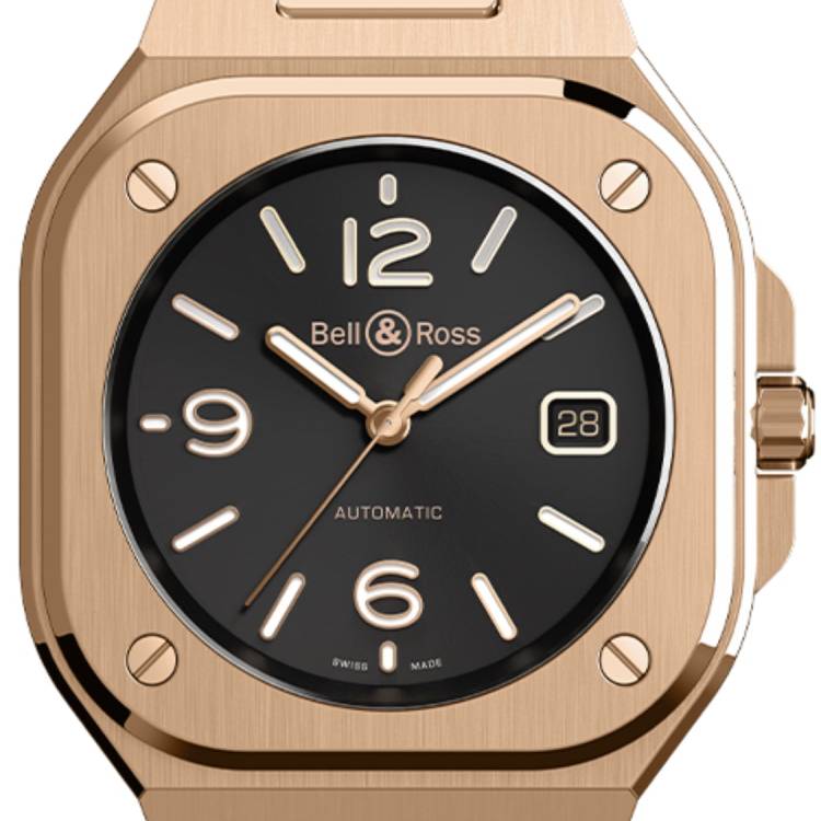 Bell & Ross Watch BR 05 Auto Black Gold Rubber