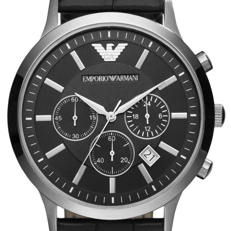 Emporio Armani Watch Renato Mens - Black