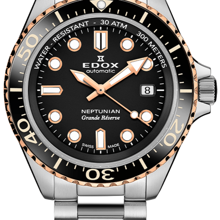 Edox Watch Neptunian Grande Reserve Black