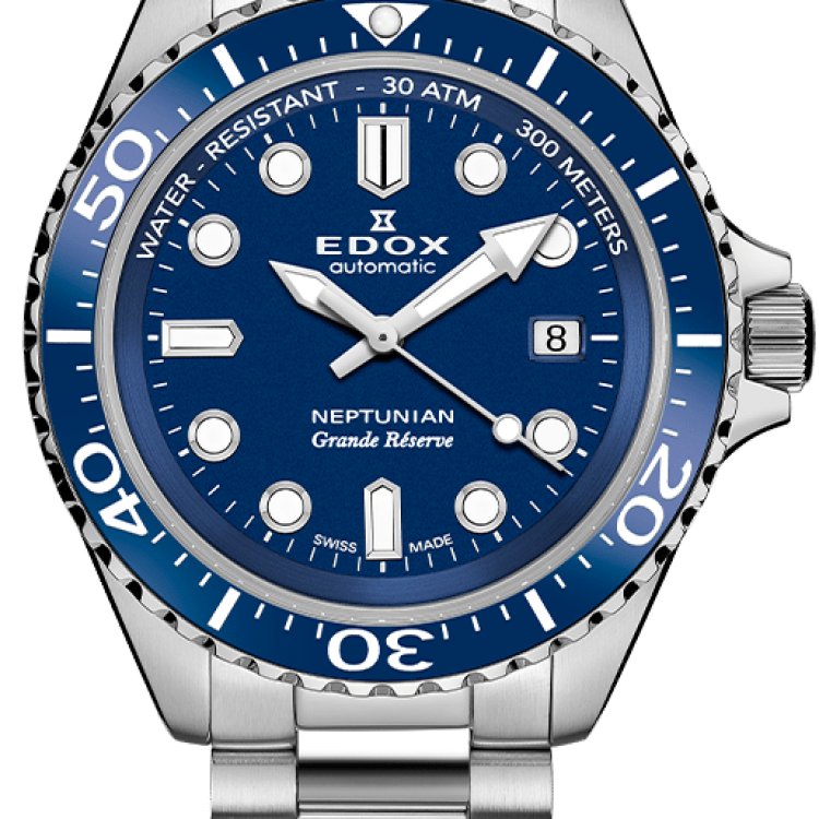 Edox Watch Neptunian Grande Reserve Blue